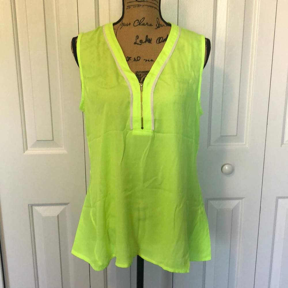 NWOT RolyPoly Neon Yellow Lightweight Sleeveless Top